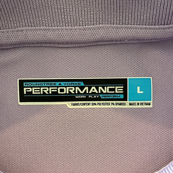 Two Polo Shirts Lavender Roundtree & Yorke and Blue Izod Golf Blue Size Large - Picture 6 of 14